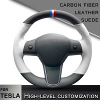 【YF】 2023 Custom Car Steering Wheel Braid Cover for Tesla Model 3 Y 2017-2023 22 21 hand sewing stylish fashion Auto interior