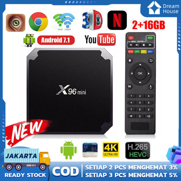 X96 Mini OTT IPTV Internet Smart TV Box 4K Ultra HD Android 7.1