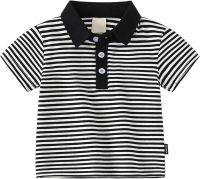 Thermal Underwear Kids Summer Toddler Boys Girls Short Sleeve Stripe Letter Prints T Shirt Tops