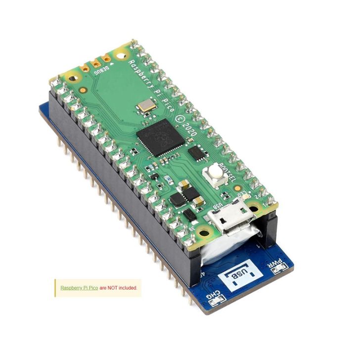 waveshare-ups-module-b-for-raspberry-pi-pico-board-uninterruptible-power-supply-monitoring-battery-via-i2c-bus-stackable-design