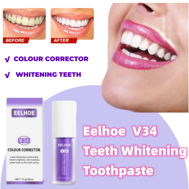 EELHOE V34 Teeth Whitening Toothpaste corrector whitening for teeth whitening stain removal