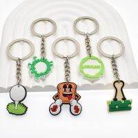 1pcs Mini Golf Racket Ball Pendant PVC Keychain Key Ring Creative Metal Keyring Sports Clubs Gift Kid Christmas Gift Key Chains