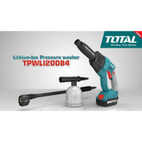 TOTAL ปืนอัดฉีดแรงดันสูง รุ่น TPWLI20084 แบตไร้สาย Lithium-Ion 20V มอเตอร์ Brushless ฉีดน้ำแรงดันสูง ปืนฉีดน้ำแบตเตอรี่