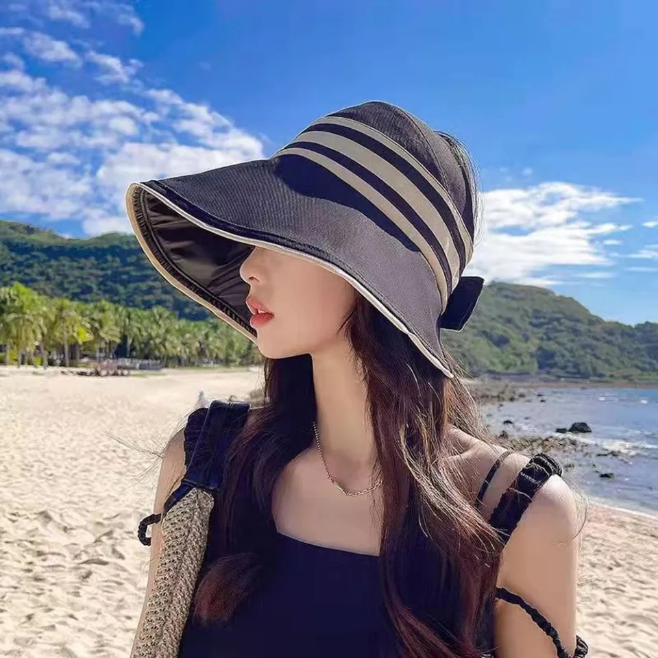 Adjustable Sun Protection Hats for Women Cotton Wide Brim Bucket