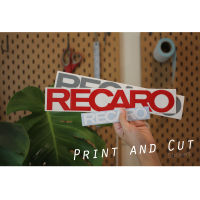 Sticker สติ๊กเกอร์ ลาย Recaro งานไดคัท มีหลายสี หลายขนาดให้เลือก สติ๊กเกอร์ติดได้ทุกที่ สติ๊กเกอร์แต่งรถ แต่งมอเตอร์ไซค์