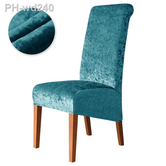 2022-new-spandex-elastic-home-decor-high-back-dining-chair-cover-soft-velvet-stretch-chair-cover-restaurant-wedding-banquet