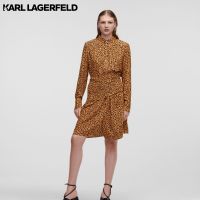 KARL LAGERFELD - LEOPARD PRINT SHIRT DRESS 231W1303 ชุดเดรส