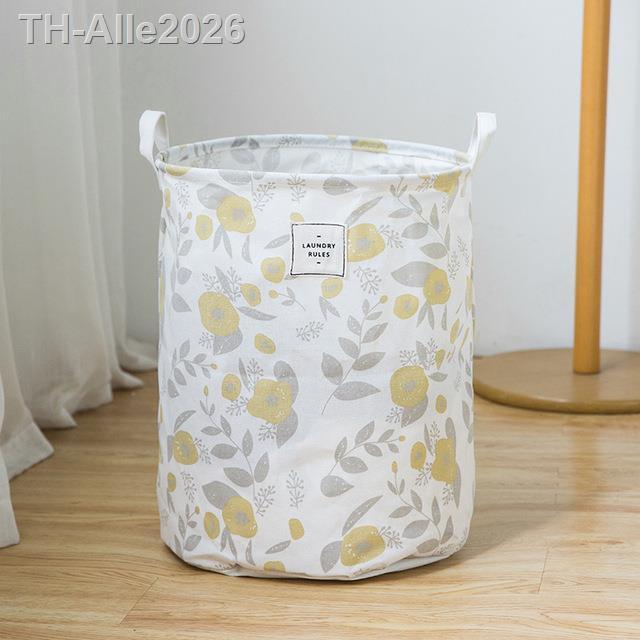 color-printed-clothing-basket-cotton-large-capacity-storage-folding-simple-storage-basket