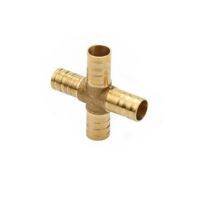 Cross Shaped Brass Pipe Fitting 4 Way 4mm-12mm Hose Barb Connector Joint Copper Barbed Coupler Adapter Coupling Pneumatic