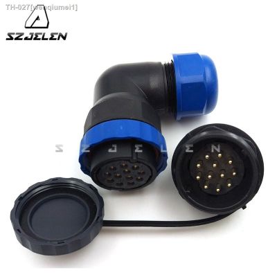 ☁❁ SD28TA-ZM 90 Degree Elbow Waterproof Connector 12 Pin Plugs And SocketsAviation Connectors IP67 Rated Current 10A