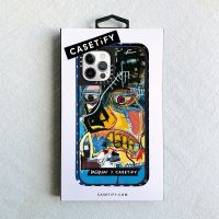 ของแท้ Basquiat CASETiFY เคสโทรศัพท์มือถือแบบแข็ง ลายกะโหลกกราฟฟิตี้ พร้อมกระจกแต่งหน้า สําหรับ For iPhone 14 Plus 11 12 13 Pro 14Pro Max