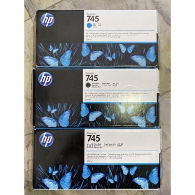 HP 745 300ml สีดำ สีฟ้า สีPhoto Black