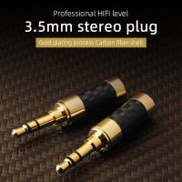 3.5mm Plug 3 Pole Stereo Male Jack Gold-plated Pure Copper 3.5 Audio Plug Connector DIY Solder Adapter for 4mm 6mm Cable