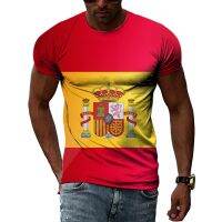 2023 Customized Fashion ✣๑ España National Flag T-shirts Spain Celebrations 3D Printing Short Sleeve Tees Trend Men C，Contact the seller for personalized customization