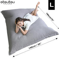 OTAUTAU 6ft ยักษ์สี่เหลี่ยมผืนผ้าเตียงโซฟาปกถุงถั่วเก้าอี้ Pouf ออตโตมันซองจดหมายชั้นมุมที่นั่ง Beanbag ผู้เอนกาย DD5HGR1T