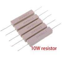 (Allen Materials) 10Pcs 10W ซีเมนต์ตัวต้านทานความต้านทาน10 15 20 25 Ohm 10R 15R 20R 25R