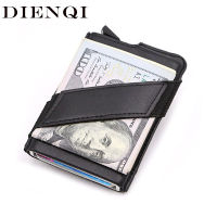 DIENQI Anti Rfid Blocking Credit Card Holder Men Minimalist Wallet Metal Vintage Business Bank Creditcard Card Protector Case