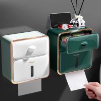 new Wall Mounted Toilet Paper Roll Holder Paper Towel Holder For Toilet Paper Storage Box Tissue Box Shelf bathroom accessories