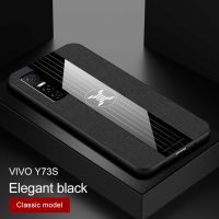 เคสโทรศัพท์สำหรับ Vivo Y73S S7E,เคสกันกระแทกขอบนิ่มลายผ้าการต่อสู้สามครั้ง