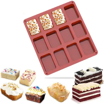 Brownie Cake Pan 12-Cavity,Mini Loaf Pan,Non-Stick Carbon Steel