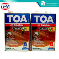 TOA ทีโอเอ โพลียูรีเทน ชนิดกึ่งเงา ระบบ 2 ส่วน T-8200, T-8222 Part A+B ขนาด 3.5 ลิตร