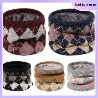 BETTERFORM ซับในหนาขึ้น สนับแข้งคอถัก ลายสก็อต เก็บความอบอุ่น ที่อุ่นคอ แฟชั่นสำหรับผู้หญิง ผ้าพันคอหลอดสกี ฤดูหนาวฤดูใบไม้ร่วงฤดูหนาว