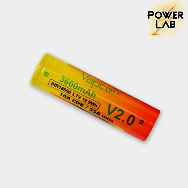 ถ่านชาร์จ18650-vapcell-ทอง-v-2-ได้1ก้อน-ขายดีที่สุดจุไฟเยอะจ่ายไฟแรงๆ-ของแท้