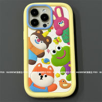 case การ์ตูนซิลิโคนสัตว์สำหรับ15แอปเปิ้ล13เคสมือถือ14 promax12เคสนิ่ม11