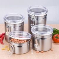 【CW】 Stainless Steel Sealed Jar Airtight Coffee Tea Container Vacuum Grain Cereals Can Flour Milk powder Canister Kitchen Storage Box