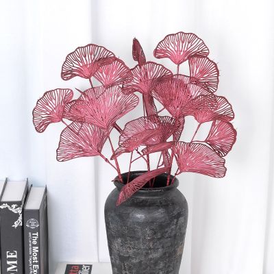 【cw】 Fake wedding outdoor ginkgo leaf flower branch artificial ginkgo leaf family gatheringwedding decoration 【hot】