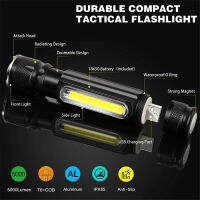 Diymore 50000LM LED Flashlight T6 COB Zoomable Torch Work Light Tail With Magnet 4 Modes