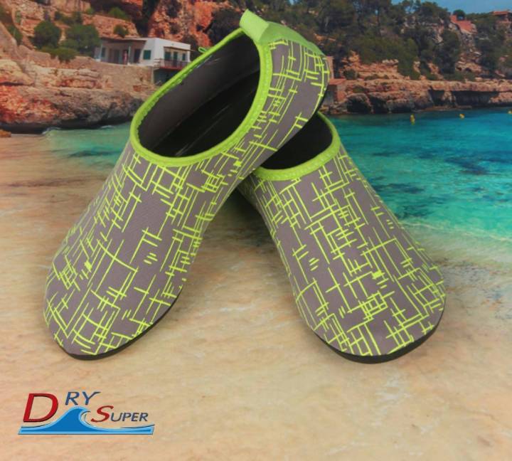 drysuper-รองเท้าเดินชายหาดผู้ใหญ่-รุ่น-เทา-ดิจิตอล