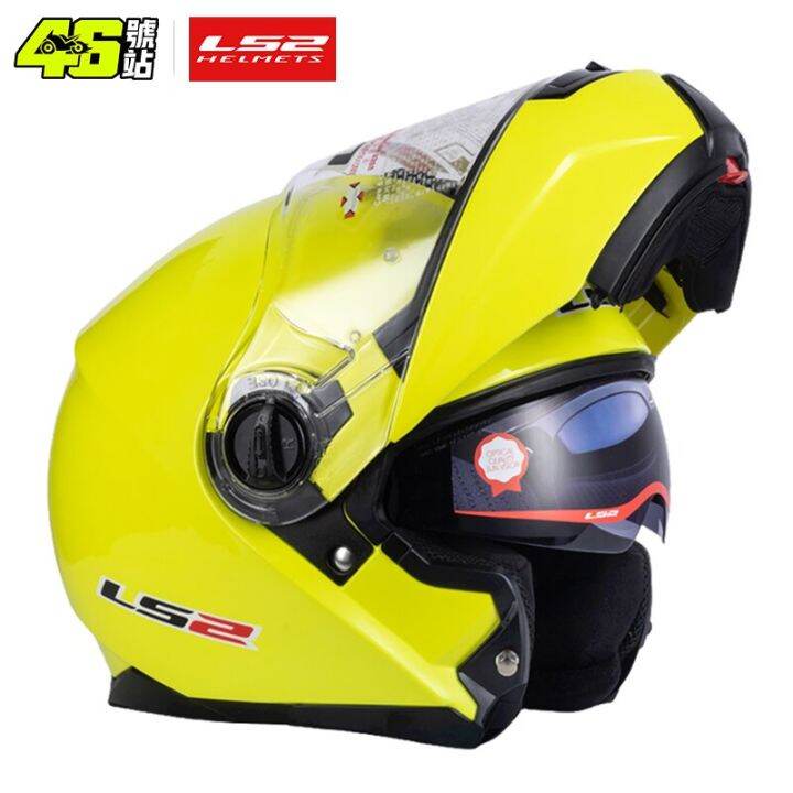 Original LS2 STROBE Flip Up Motorcycle Helmet Ls2 FF325 Modular Dual Visor Capacete Cascos Moto