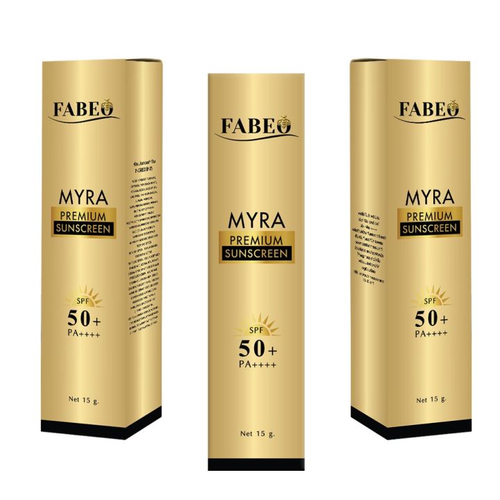 ครีมกันแดด-spf50-pa-กันแดดหน้า-ผิว-คุมมัน-กันเหงื่อ-fabeo-myra-premium-sunscreen-เติมความชุ่มชื้น