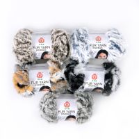 【YD】 100G 3pcs imitation mink wool yarn fancy diy crochet knitting hand scarf hat.