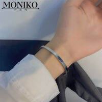 MONIKO กำไลข้อมือสเตนเลสสไตล์เกาหลี สําหรับผู้ชาย และผู้หญิง