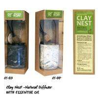 Aroma&amp;More Clay Nest Natural Diffuser - หินอโรมา ทรงกระบอก CC-03 (สีเทาดำ) / CC-04 (สีขาว)