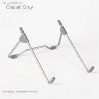 ☒❈ Durable Laptop Holder Stable Laptop Stand Gray Aluminum Alloy Computer Bracket Computer Accessories Folding Multifunctional