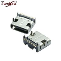 ﹍¤ 10pcs/lot Type C 16Pins SMT Socket Connector USB 3.1 Type-C Female Placement SMD DIP for PCB Design DIY High Current Charging