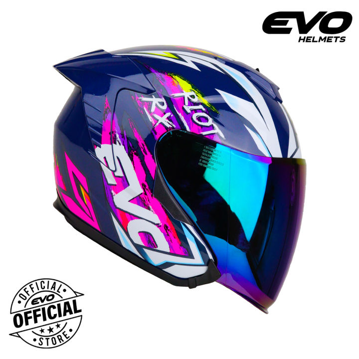 Evo Rx 5 Riot Half Face Dual Visor Helmet Lazada Ph 