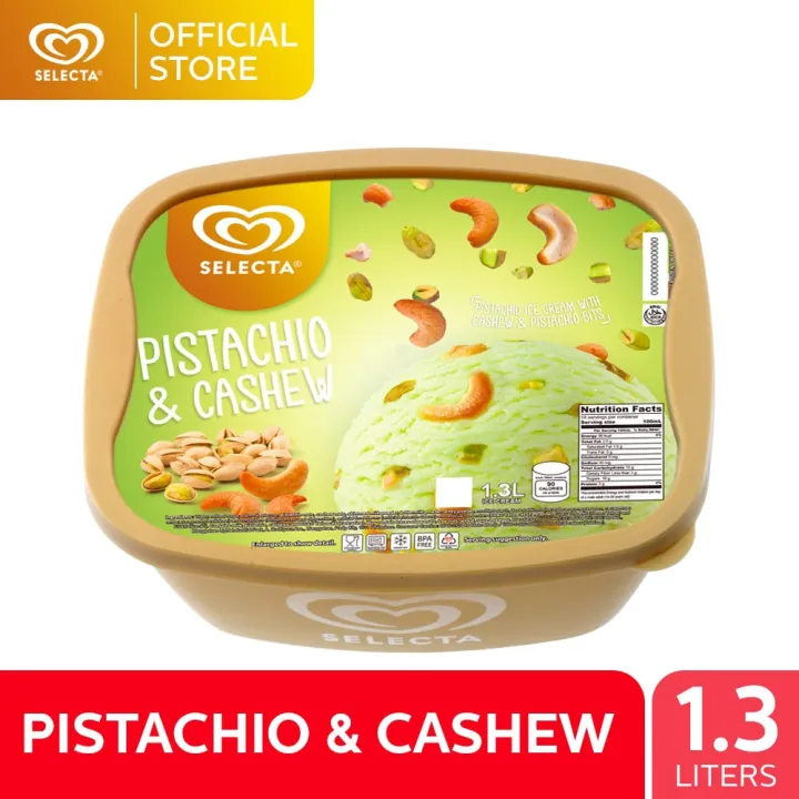 Selecta Pistachio Cashew Ice Cream 1.3L Lazada PH