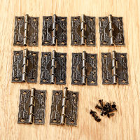 10 Pcs Antique Bronze Cabinet Furniture  Hinges with Screws Door Hinges Drawer Jewellery Box Hinges Furniture Fittings 36x23mm