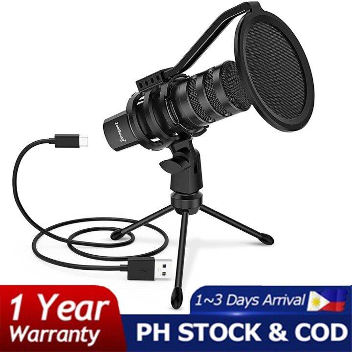 ZealSound USB Microphone, Condenser Recording Microphone kit Mic for PC
