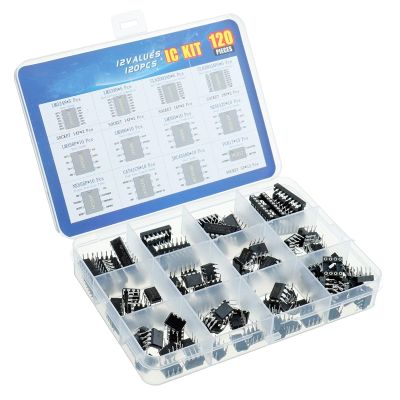 12 Kinds of Chips 120 Opamp Timer Darlington Photocoupler LM324 LM339 ULN2003AN ULN2803APG LM358P LM386 IC Kit