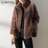 MT Coat For Women เสื้อโค้ทแคชเมียร์เทียมฤดูใบไม้ร่วง/ฤดูหนาวใหม่พร้อมเสื้อคอเต่า