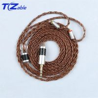 MMCX 3.5mm Earphones Cable Single Crystal Copper Plated Silver AUX Extension Wire For se215 se315 se425 se535 se846 UE900 Audio  Cables