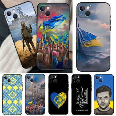 [สินค้าใหม่ในสต็อก] ยูเครนธงกรณีโทรศัพท์สำหรับ iPhone 13 12 11 14 Pro Max มินิ X XS Max XR 7 8บวก SE 2020กรณีปกหลัง