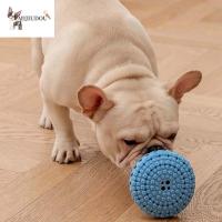 MIJIUDOU ยาง โต้ตอบ สำหรับสุนัข ของเล่นกราม ภาษาฝรั่งเศส Bulldog ของเล่นสแน็คบอล เล่นกลางแจ้ง ของเล่นฝึกสุนัข สุนัขเคี้ยวของเล่น ของเล่นลูกบอลสัตว์เลี้ยง อุปกรณ์สัตว์เลี้ยง