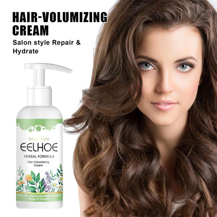 50ml Curly Hair Volumizing Cream Styling Essence Anti Hair Repair Elastic Hair  Cream Volumizing Frizz W3O4 