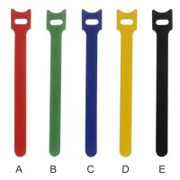 50PCS Nylon Cable Ties Reusable Cords Organizer Cloth Data Wire Management Straps Fixing Bands Adhesives Tape